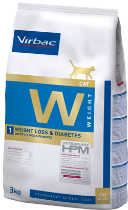 Ração Veterinária para Gatos Virbac Veterinary HPM W1 Cat Weight Loss & Diabetes | 3 kg
