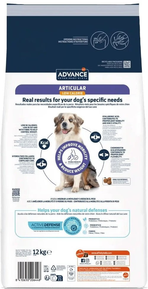 Ração Veterinária para Cão Advance Vet Dog Articular Low Calorie | 12 kg
