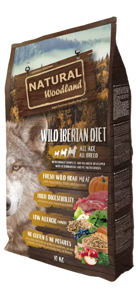 Natural Woodland Wild Iberian Dog All Ages Wild Boar and Iberian Pork - Dry dog food