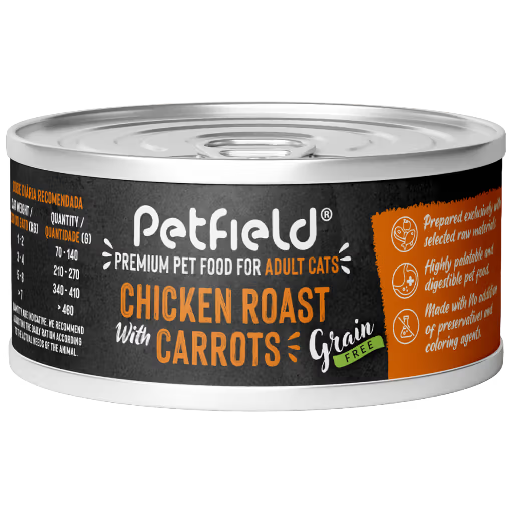 Petfield Premium Pet Food Gato Grain-Free Frango Assado - Ração húmida para gato