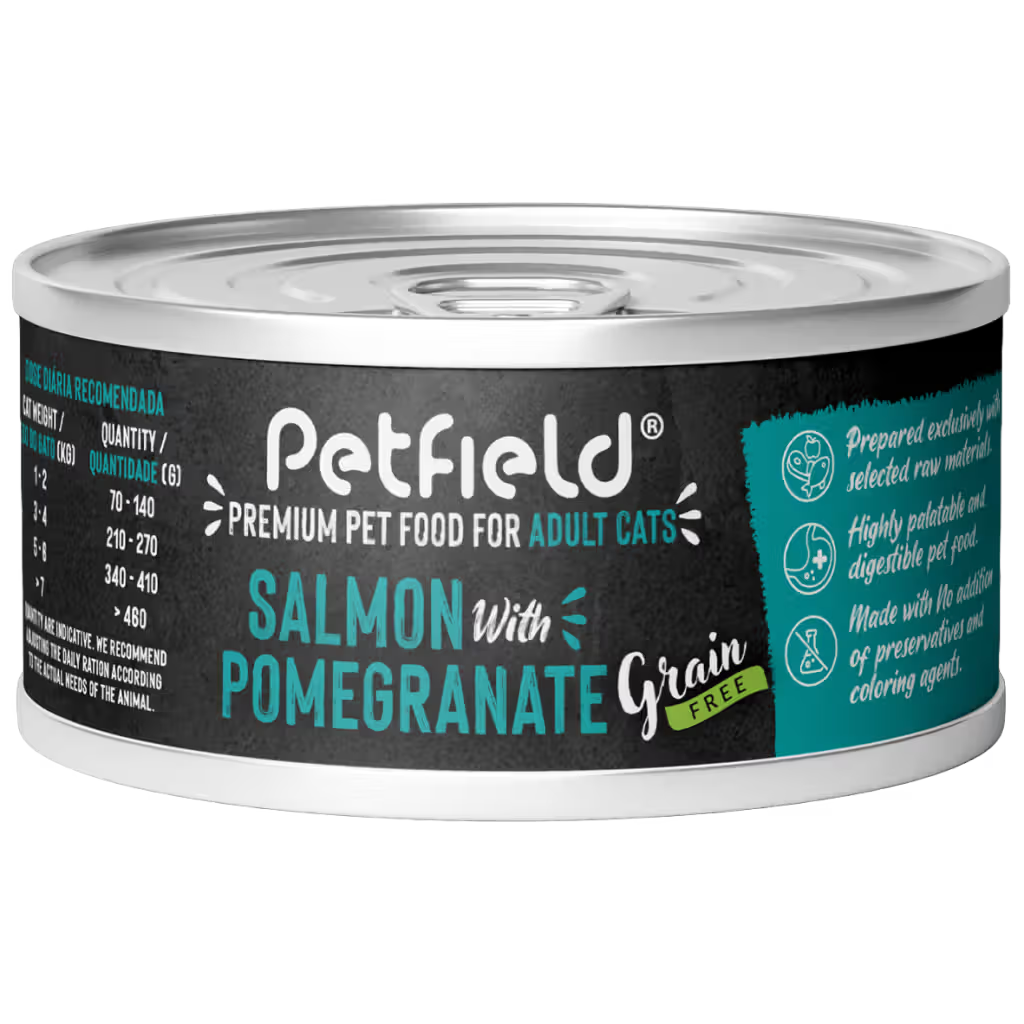 Petfield Premium Pet Food Gato Salmón y Granada Grain-Free - Comida húmeda para gato