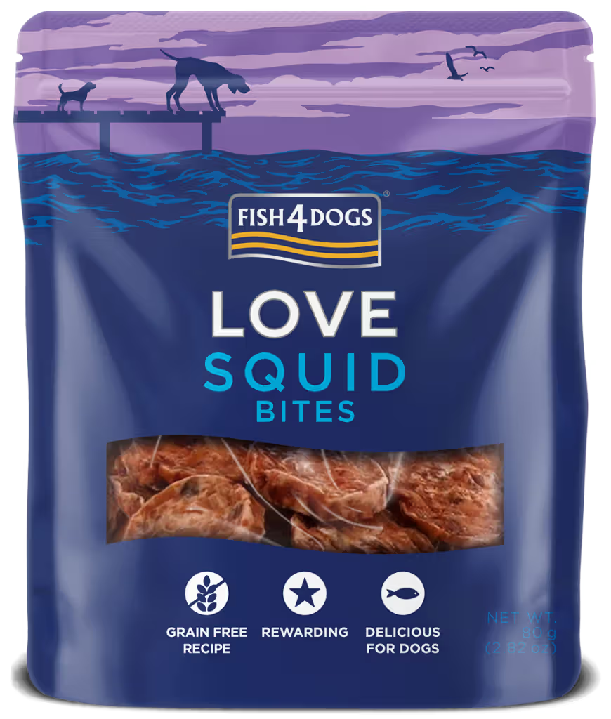 Fish4Pets Love Squid Bites Perro Calamar - Snack para perro