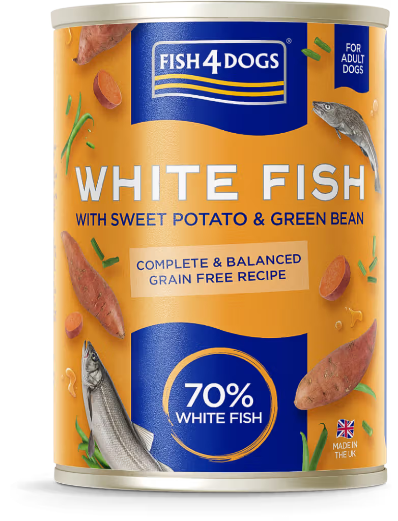 Fish4Pets Finest Perro Grain-Free Pescado Blanco, Boniato y Judías Verdes - Comida húmeda para perro