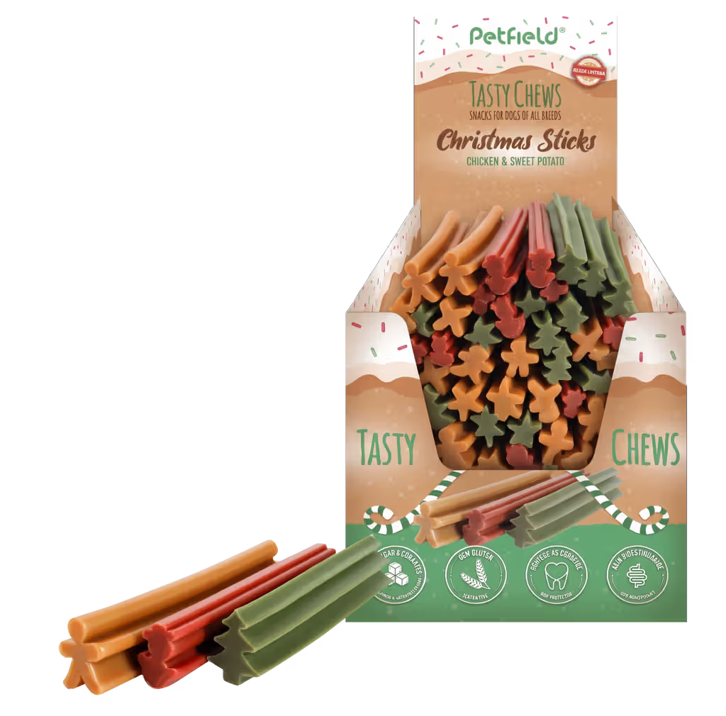 Petfield Tasty Chew Xmas Sticks Perro Pollo Grain-Free - Snack para perro