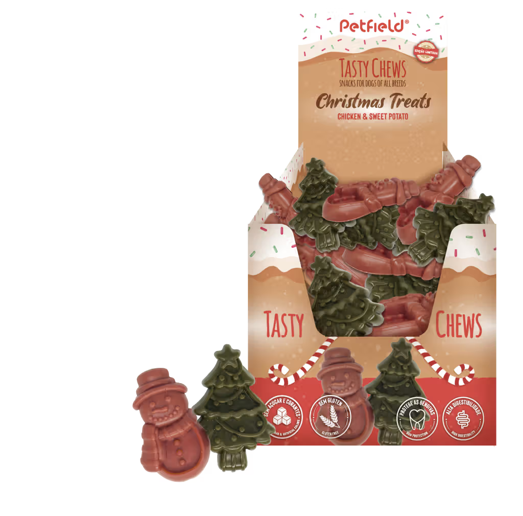 Petfield Tasty Chew Xmas Tree & Snowman Perro Pollo Grain-Free - Snack para perro