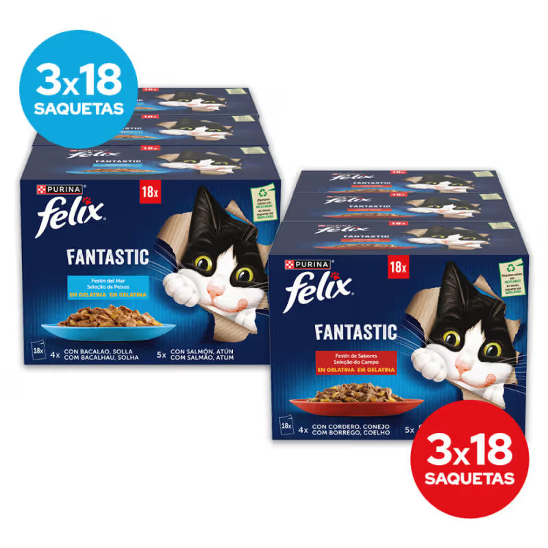 Felix Fantastic Duo Gato Adulto - Comida húmeda para gatos