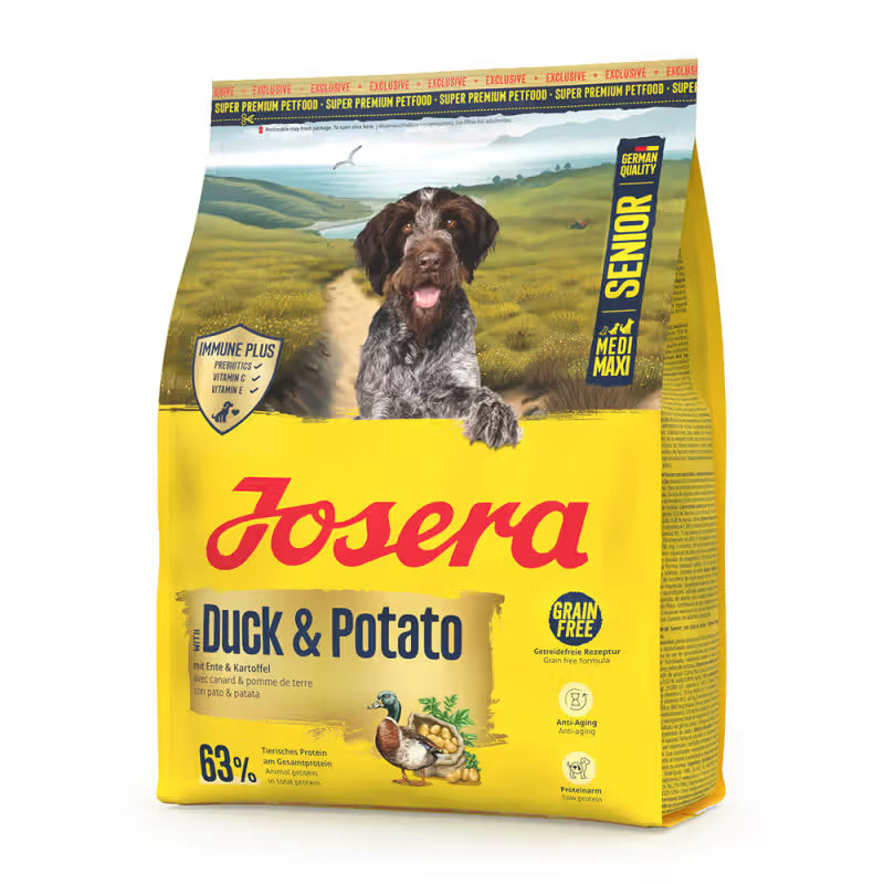 Josera Medi Maxi Cão Sénior Grain-Free Pato e Batata - Ração seca para cão