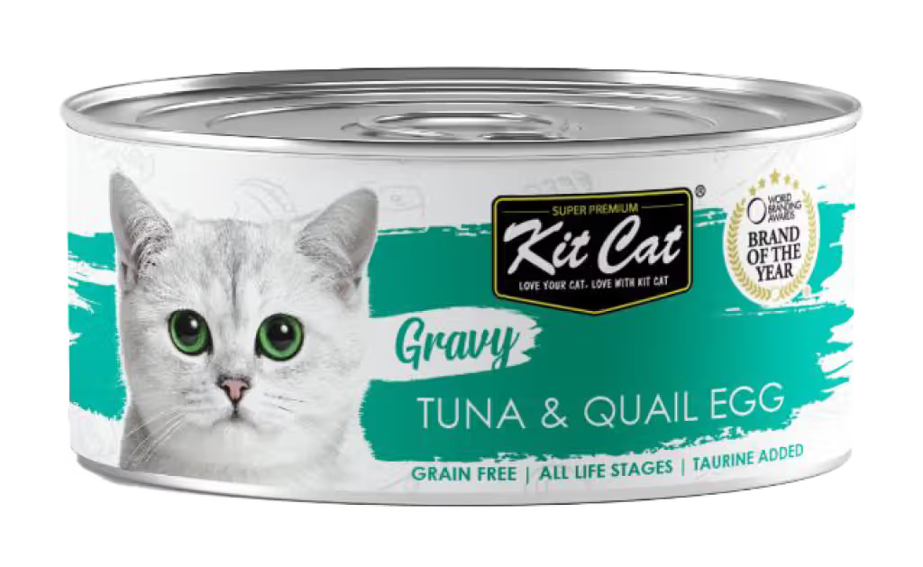 Kit Cat Gravy Gato Atún y Huevo de Codorniz Grain-Free - Comida húmeda para gato