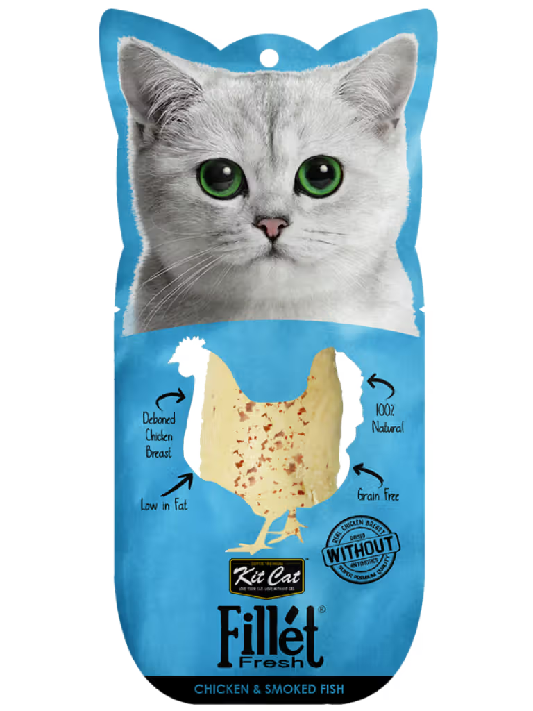 Kit Cat Fillet Fresh Gato Grain-Free Pollo y Pescado Ahumado - Comida húmeda para gato