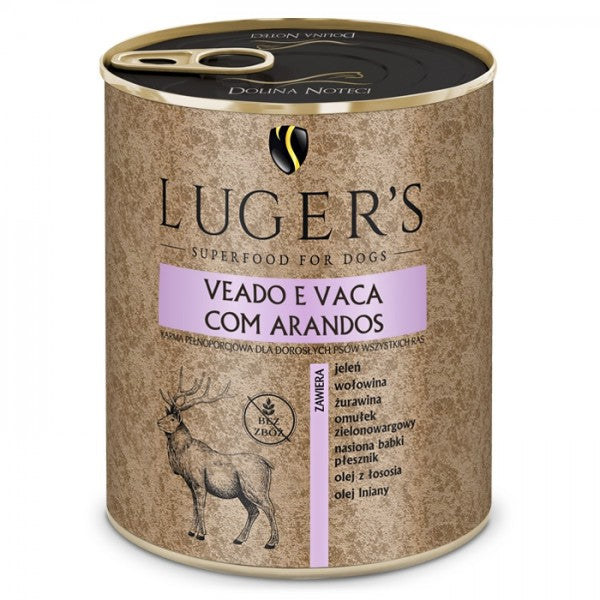 Luger's Wet Dog Food - Venison and Beef with Cranberry | 6 x 400 g