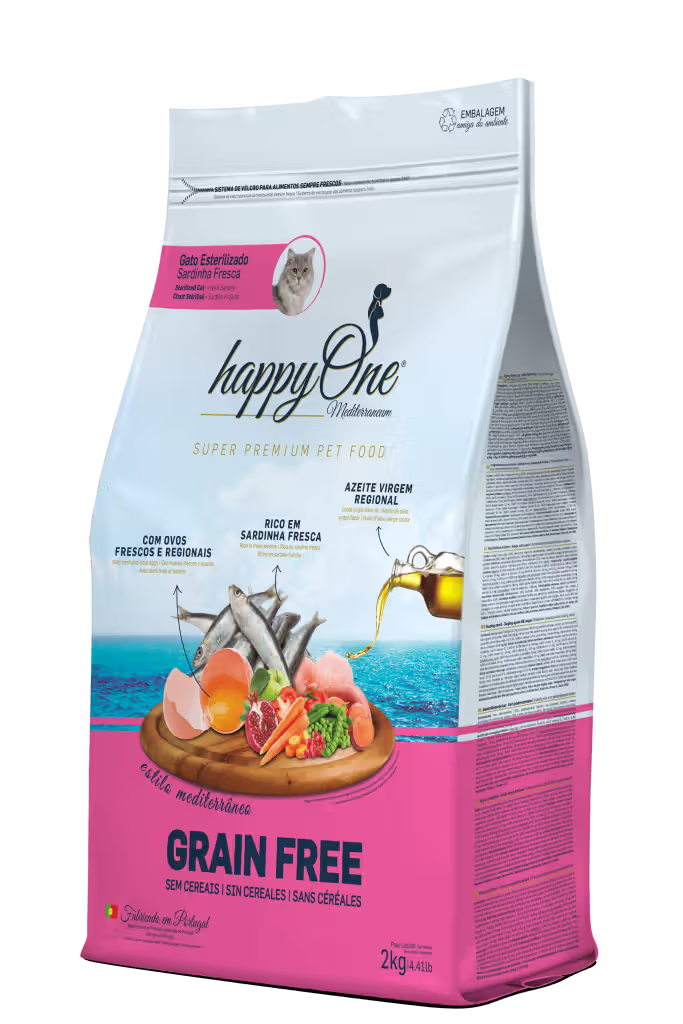 HappyOne Mediterraneum Gato Adulto Esterilizado Sardina Grain-Free - Pienso seco para gato esterilizado
