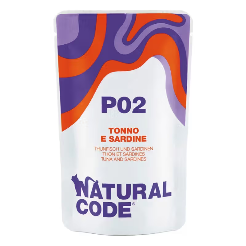 Natural Code P02 - Alimento Húmido para Gato - Filete de Atum e Sardinhas