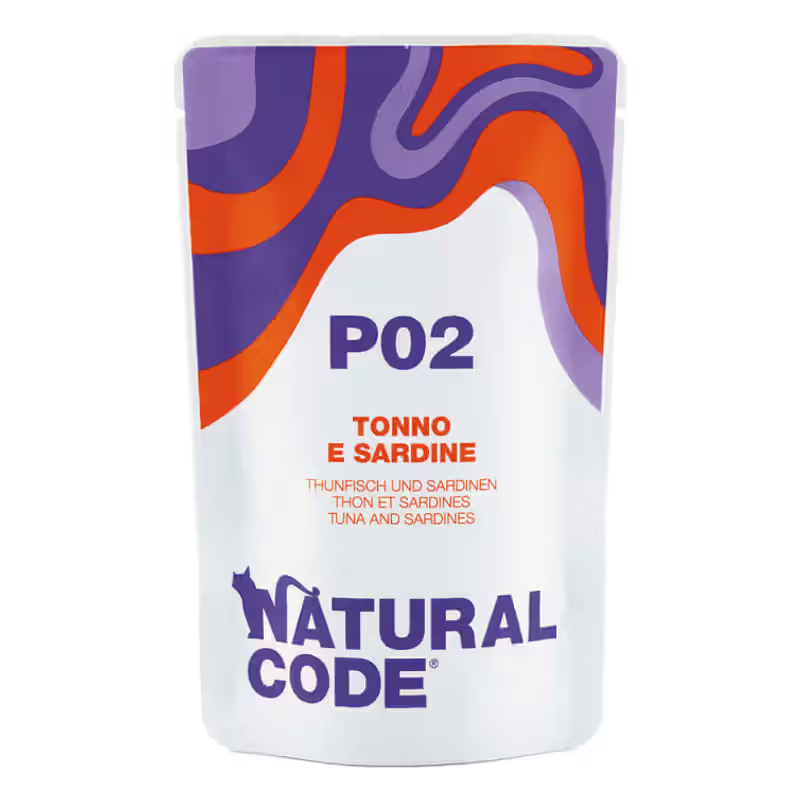 Natural Code P02 - Alimento Húmido para Gato - Filete de Atum e Sardinhas