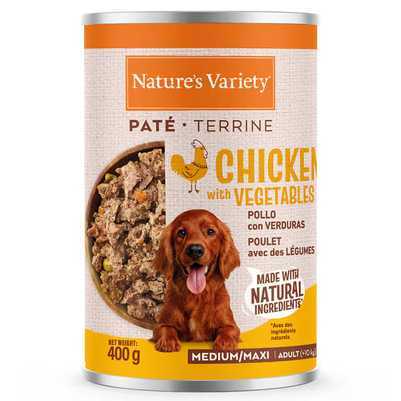 Natures Variety Paté Medium Maxi Perro Adulto Grain-Free Pollo y Verduras - Comida húmeda para perro