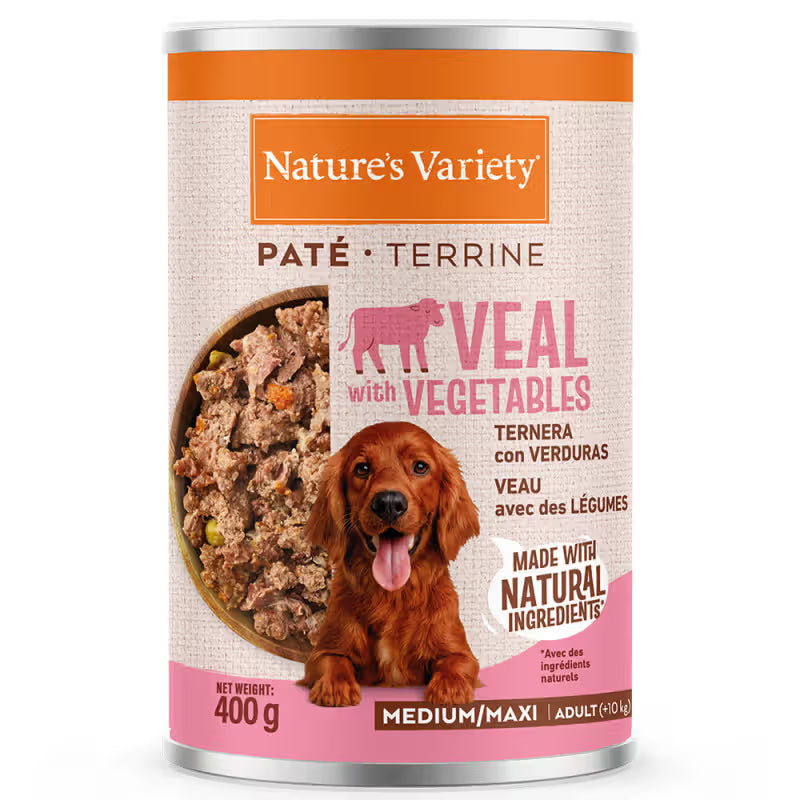 Natures Variety Paté Medium Maxi Perro Adulto Ternera y Verduras - Comida húmeda para perro