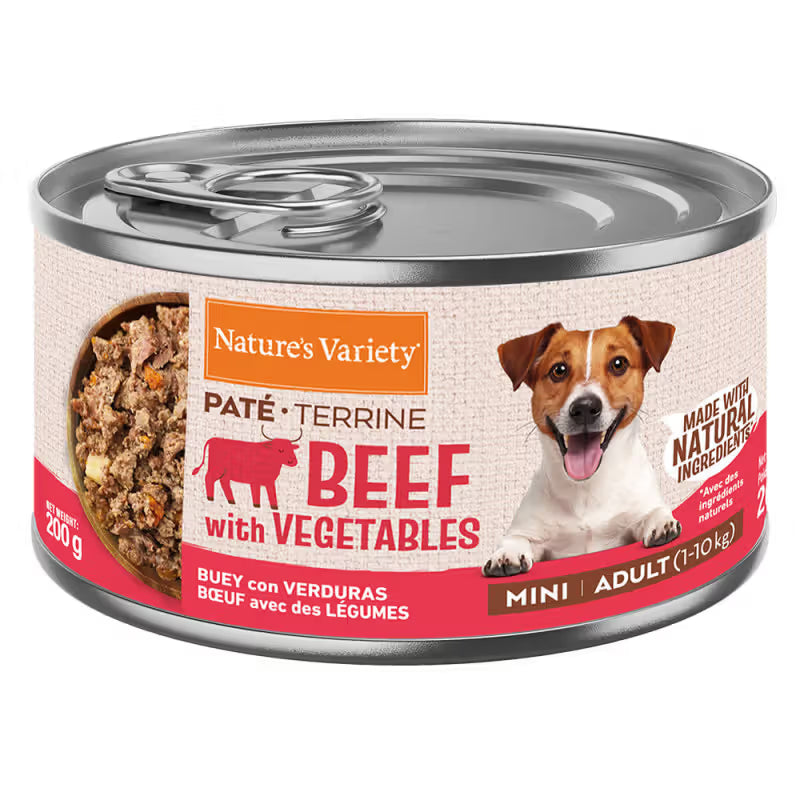 Natures Variety Paté Mini Adult Dog Grain-Free Beef and Vegetables - Wet dog food