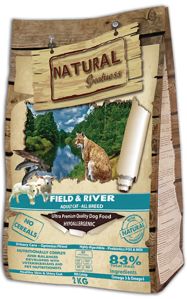 Natural Greatness Field & River Gato y Gatito Salmón y Cordero Grain-Free - Pienso seco para gato