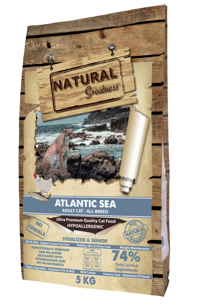 Natural Greatness Atlantic Sea Sterilised Adult and Senior Cat Grain-Free Salmon - Dry food for sterilised cats