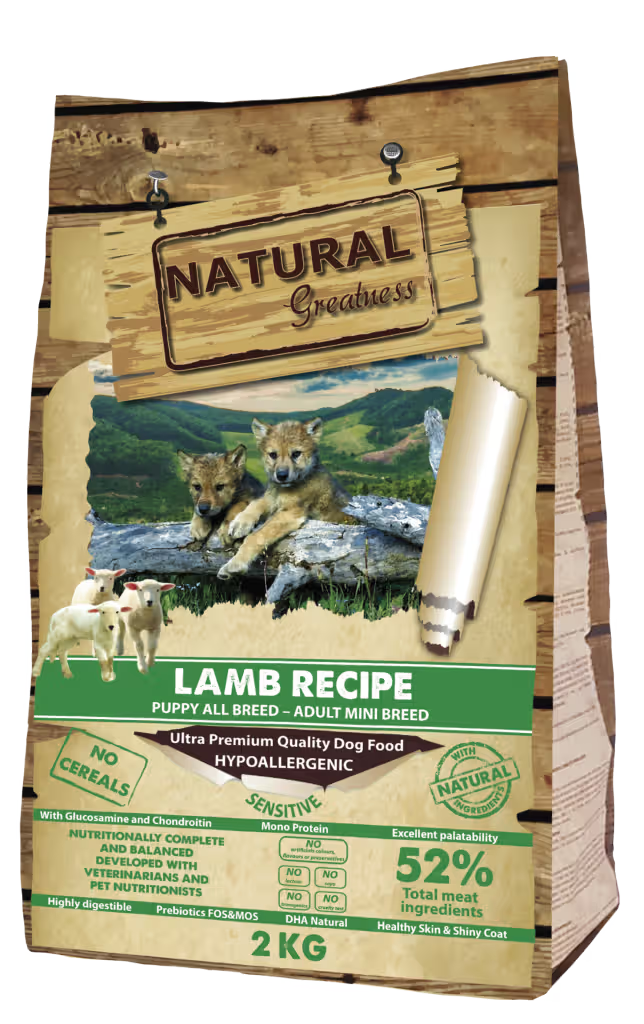 Natural Greatness Sensitive Starter Perro Cachorro y Adulto Mini Grain-Free Cordero - Pienso seco para perro con digestión sensible