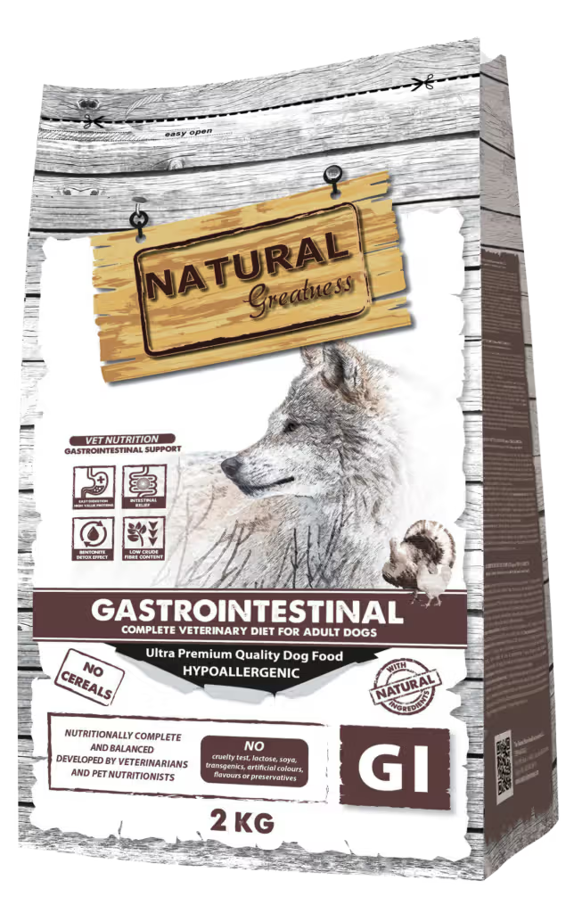 Natural Greatness Veterinary Gastrointestinal Adult Dog Grain-Free Turkey and Chicken - Dry food for dogs with intestinal absorption disorders
