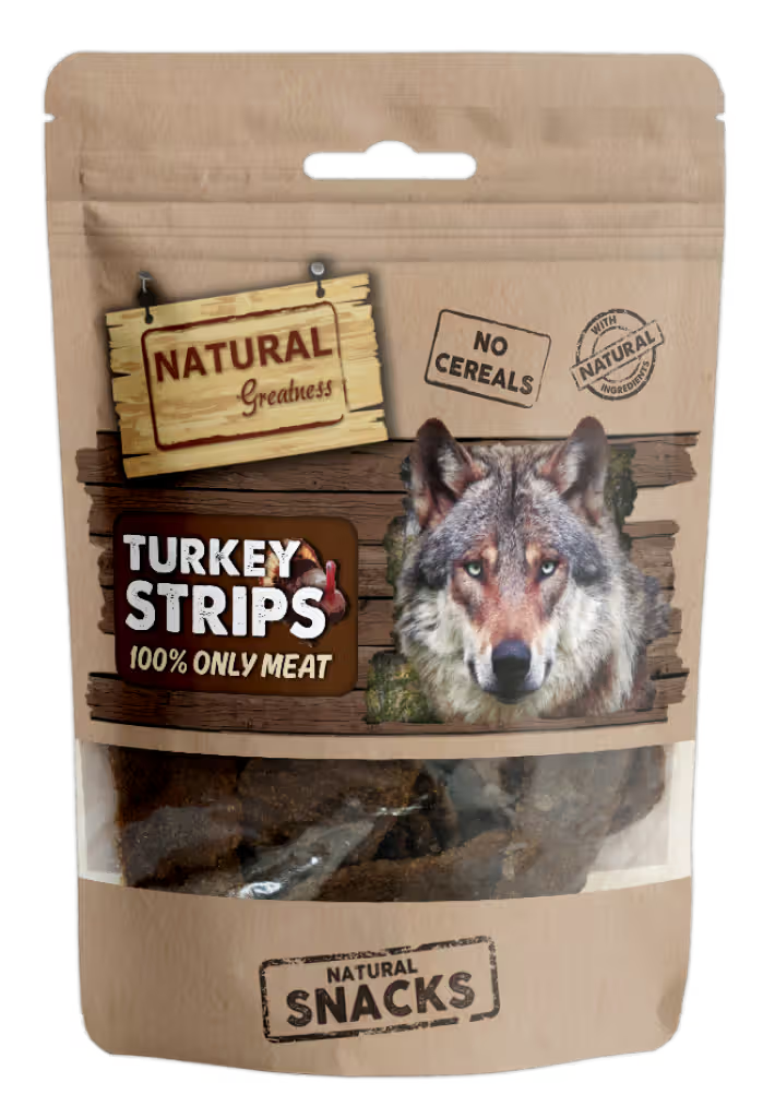 Natural Greatness Turkey Strips Perro Pavo - Snack para perro