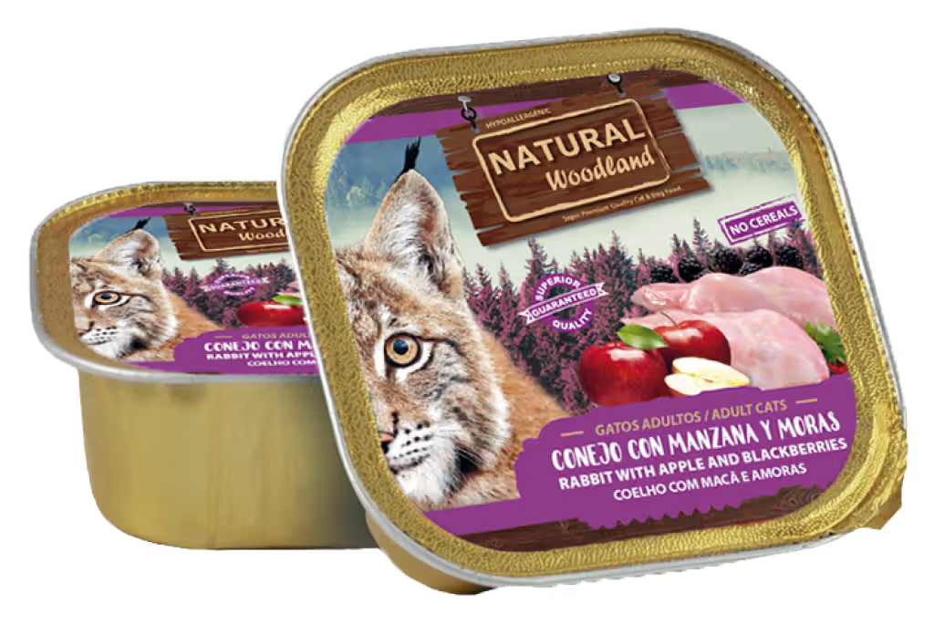 Natural Woodland Gato Grain-Free Conejo, Manzana y Mora - Comida húmeda para gatos