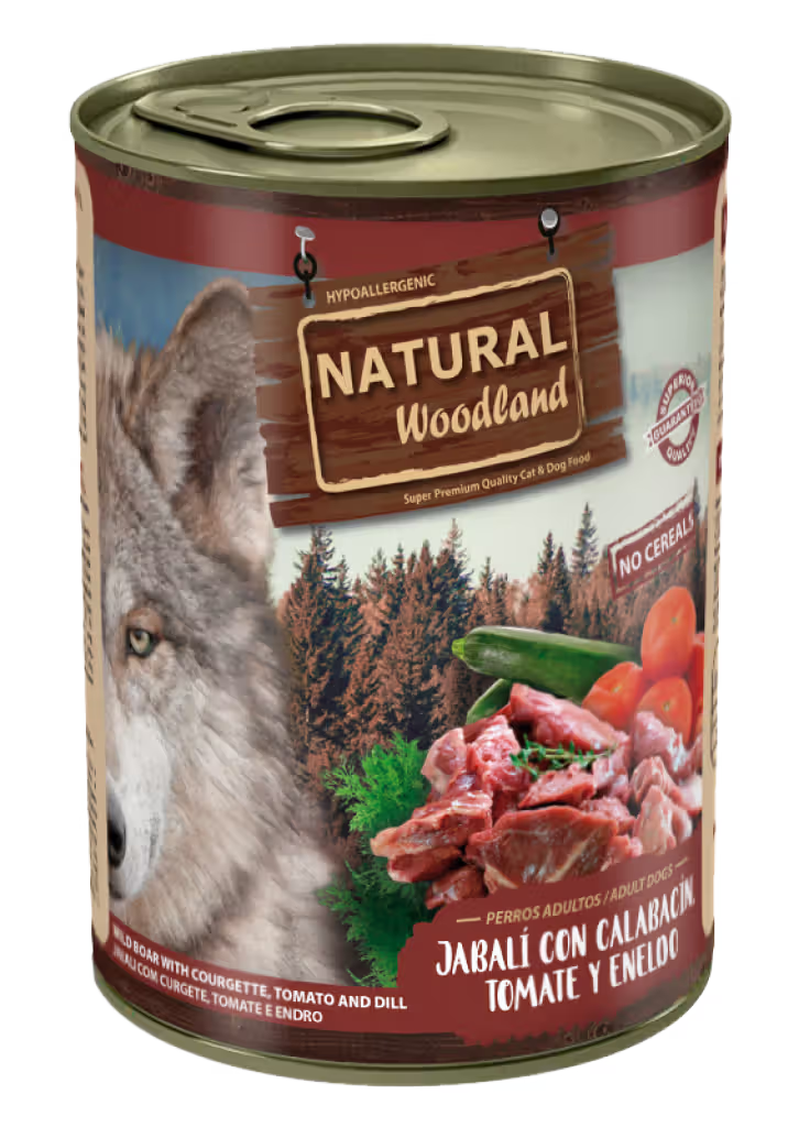 Natural Woodland NW Cão Grain-Free Javali, Curgete, Tomate e Endro - Ração húmida para cão