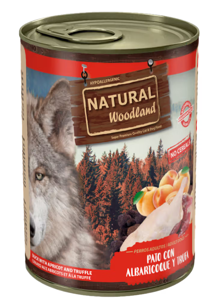 Natural Woodland NW DOG Perro Grain-Free Pato, Albaricoque y Trufa - Comida húmeda para perro