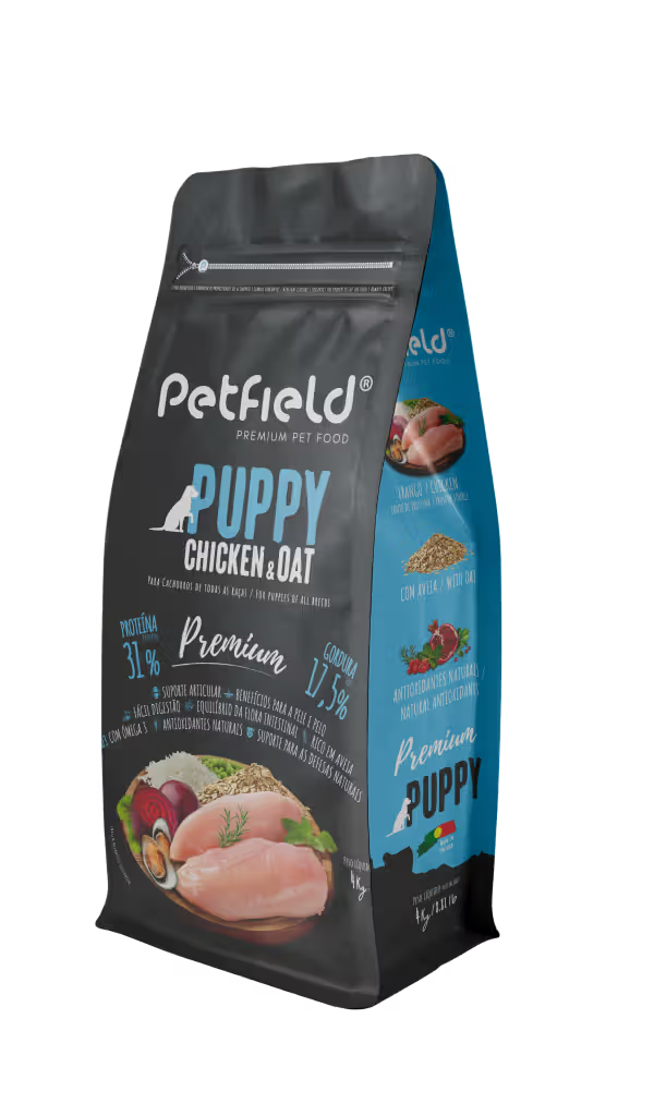 Petfield Premium Pet Food Perro Cachorro Pollo, Avena y Arroz - Pienso seco para perro