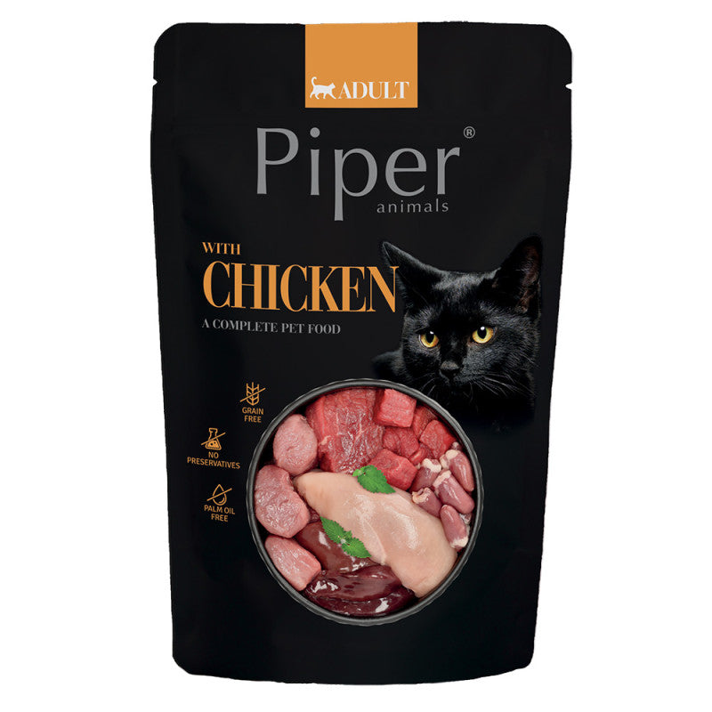 Piper - Alimento em patê para gatos - Frango | 10x100 g