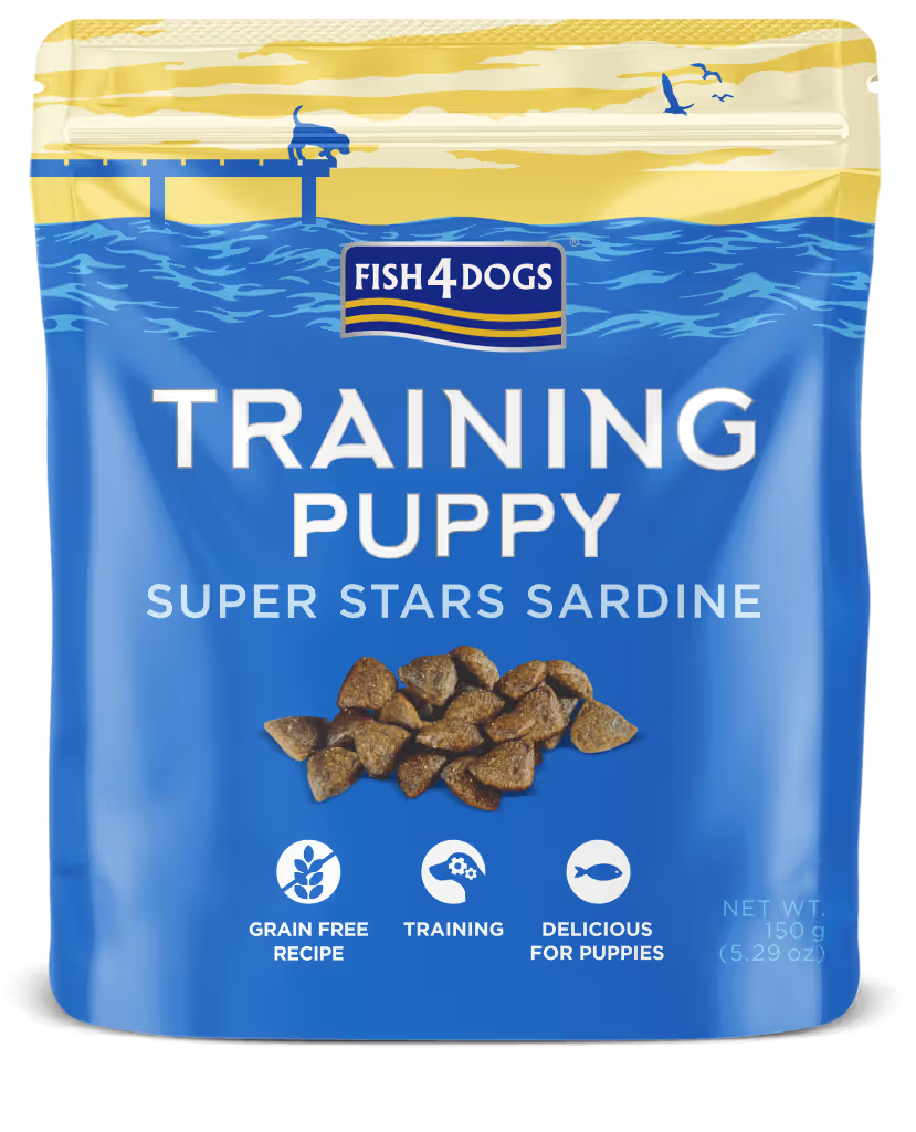 Fish4Pets Puppy Training Super Stars Cão Cachorro Salmão e Sardinha - Snack para cão