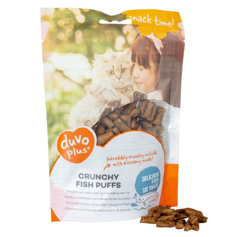 Duvo Plus Crunchy Snacks Puff Cat Fish - Cat snack