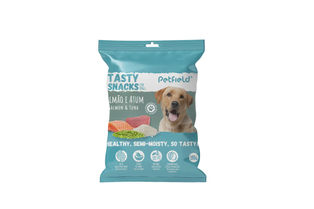 Petfield Premium Pet Food Tasty Snacks Perro Salmón y Atún - Snack para perro