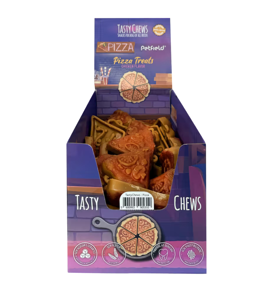 Petfield Premium Pet Food Tasty Chew Pizza Treats Perro Grain-Free Pollo - Snack para perro