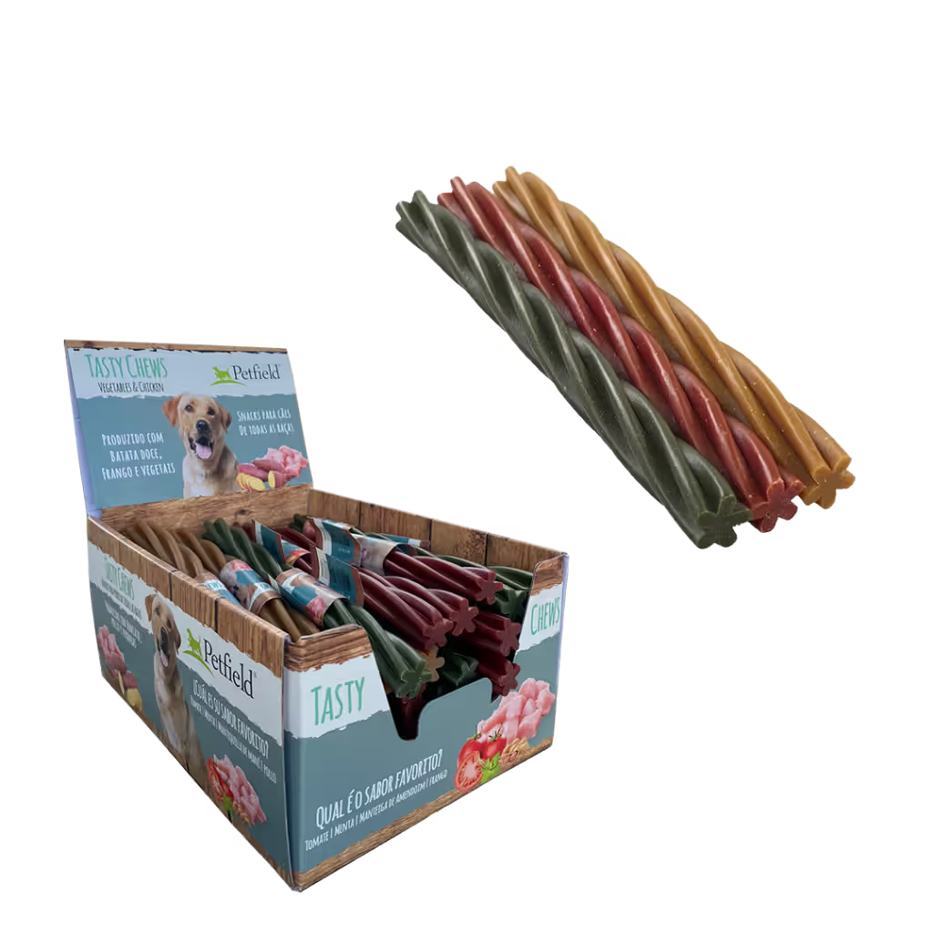 Petfield Premium Pet Food Tasty Chews Twist Perro Pollo - Snack para perro para higiene dental