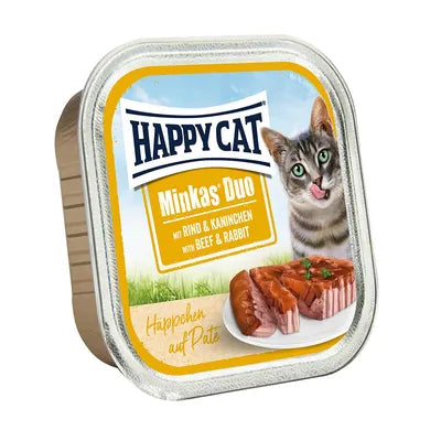 Happy Cat Minkas Duo Beef & Rabbit Wet Cat Food | Wet (Terrine) | 100g