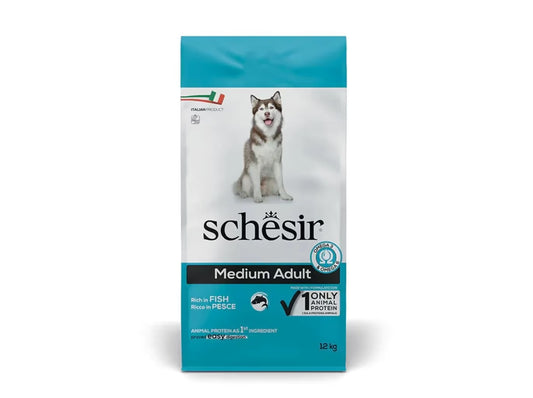 Schesir Dog Adult Medium Dry Fish 12Kg