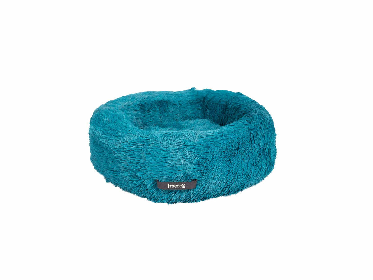 FREEDOG CAMA DONUT AZUL CON ASA 50 x 50 cm - Cama para cão e gato