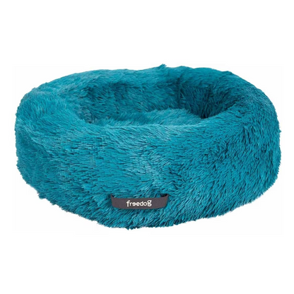 FREEDOG CAMA DONUT AZUL CON ASA 50 x 50 cm - Cama para perro y gato