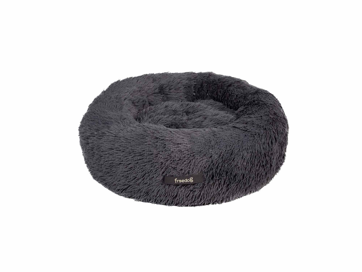 FREEDOG CAMA DONUT GRIS CON ASA 80 x 80 cm - Cama para cão