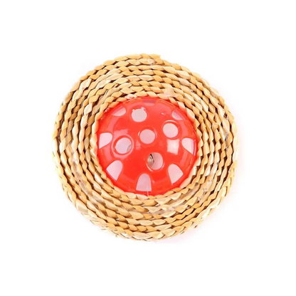 FREEDOG PELOTA ROJA CON CINTA 7 x 7 cm - Juguete para gato