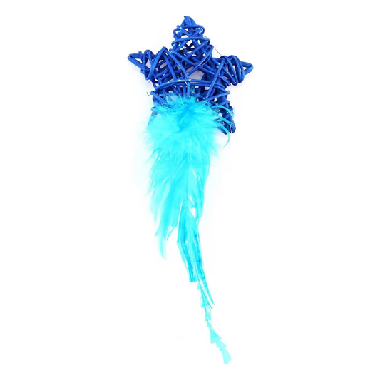 FREEDOG ESTRELLA CON PLUMERO 13 x 7 cm - Juguete para gato