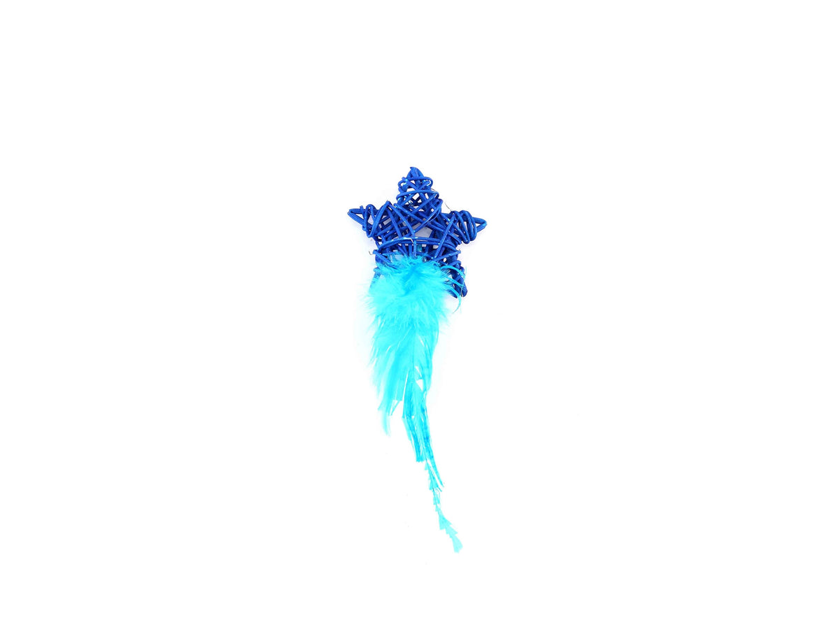 FREEDOG ESTRELLA CON PLUMERO 13 x 7 cm - Juguete para gato