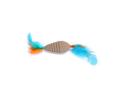 FREEDOG RASCADOR KRAFT PIÑA CON PLUMERO 15 x 3.5 cm - Cat toy