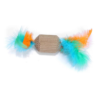 FREEDOG RASCADOR KRAFT HEXAGONO CON PLUMERO - Cat toy
