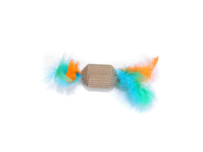 FREEDOG RASCADOR KRAFT HEXAGONO CON PLUMERO - Brinquedo para gato