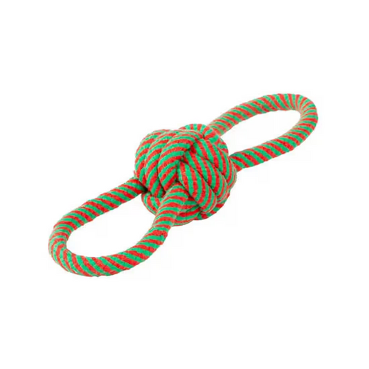 FREEDOG ROPE BALL CHRISTMAS DOBLE ASA - Juguete para perro