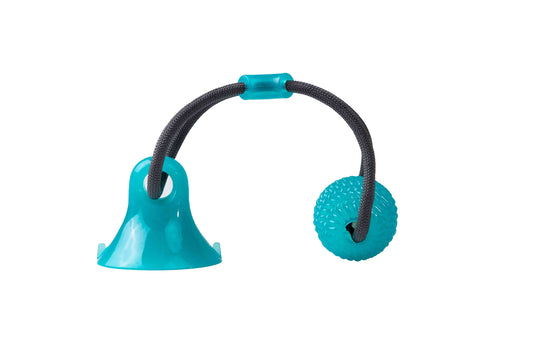 FREEDOG JUGUETE PELOTA MORDEDOR CON VENTOSA - Juguete para perro