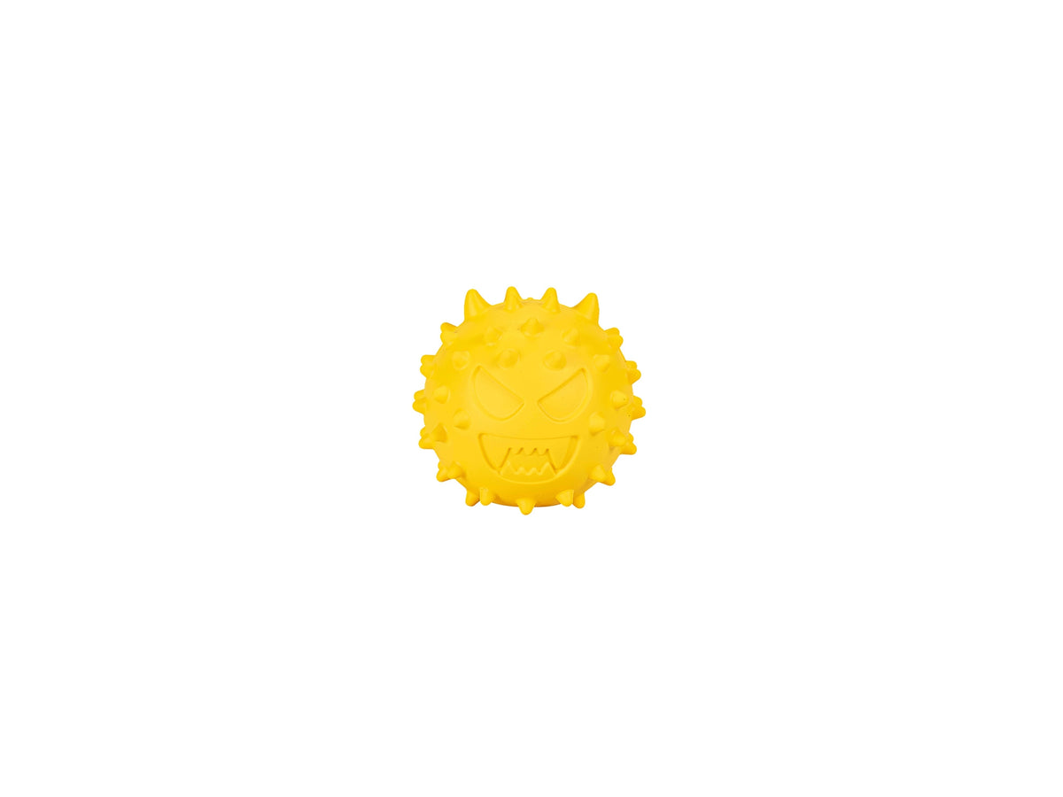 FREEDOG JUGUETE GOMA SNACK PELOTA EMOJI AMRILLO - Dog toy