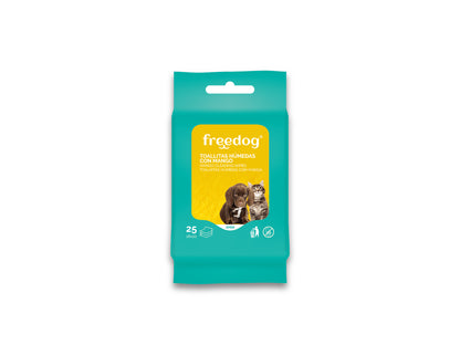 FREEDOG TOALLITAS HUMEDAS MANGO POCKET - Wet wipes for dogs and cats